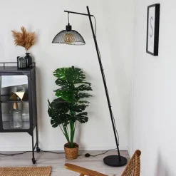 Lampes Vintages & Rétros-hofstein Lampadaire Pucara Noir, 1 lumière