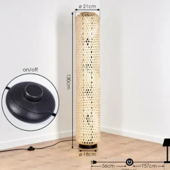 Luminaires Scandinaves-hofstein Lampadaire Quinto Noir, 4 lumières