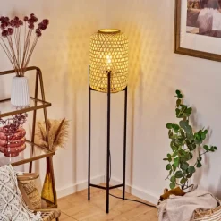 Luminaires Scandinaves-hofstein Lampadaire Quinto Noir, 1 lumière