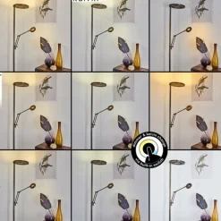 hofstein Lampadaire Rabeja LED Laiton, 2 lumières