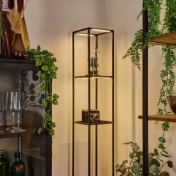 hofstein Lampadaire Ranquile LED Noir, 4 lumières