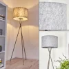 Lampes En Tissu-hofstein Lampadaire Rayong Nickel mat, 1 lumière