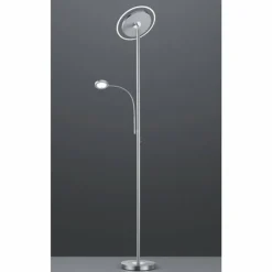 Luminaires Reality Lampadaire Reality Ackbar LED Nickel mat, 1 lumière* Éclairage Led