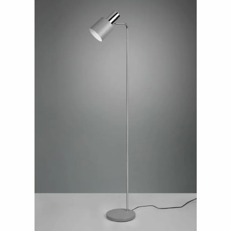 Luminaires Reality Lampadaire Reality Adam Chrome, Gris, 1 lumière* Lampadaires Et Lampes Sur Pied