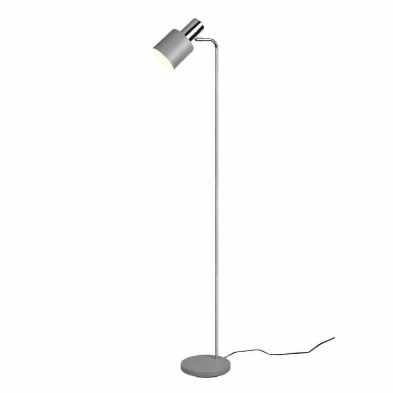 Luminaires Reality Lampadaire Reality Adam Chrome, Gris, 1 lumière* Lampadaires Et Lampes Sur Pied