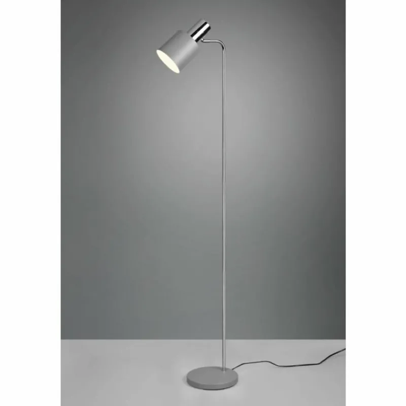 Luminaires Reality Lampadaire Reality Adam Chrome, Gris, 1 lumière* Lampadaires Et Lampes Sur Pied