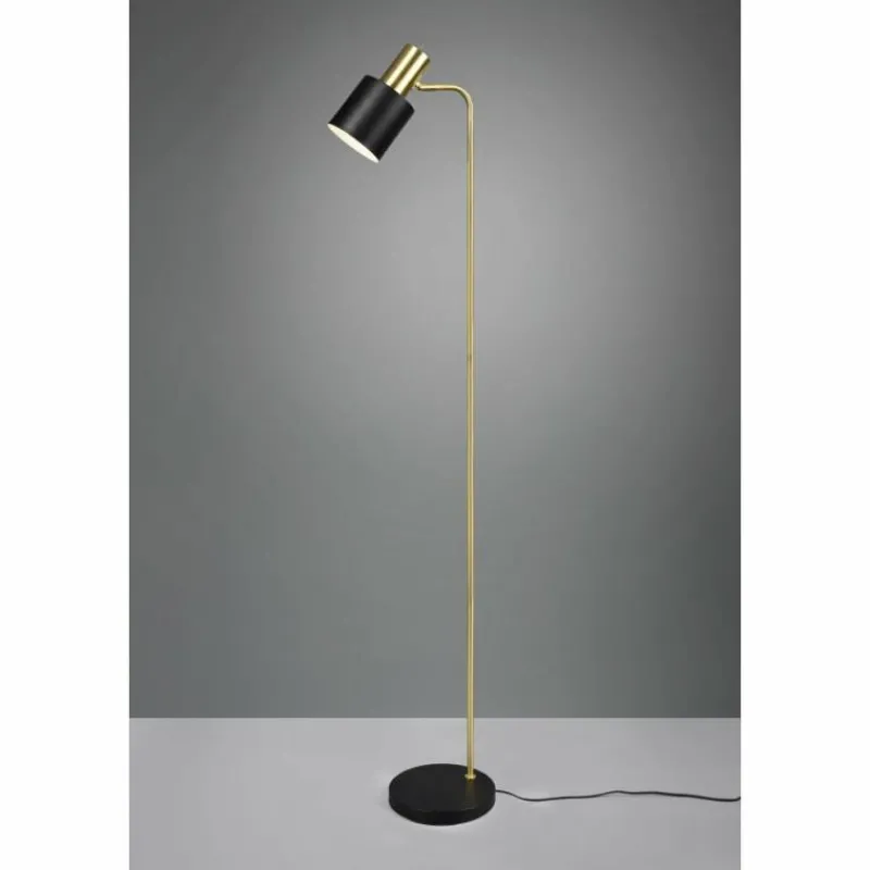 Lampes Dorées-Luminaires Reality Lampadaire Reality Adam Or, Noir, 1 lumière
