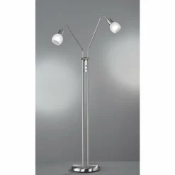 Luminaires Rustiques-Luminaires Reality Lampadaire Reality ANTIBES Nickel mat, 2 lumières