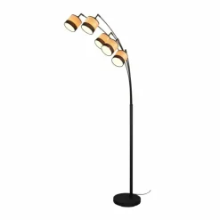 Lampes En Bois-Luminaires Reality Lampadaire Reality BOLZANO Noir, 5 lumières