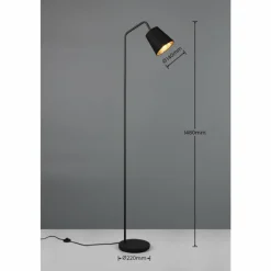 Lampes En Tissu-Luminaires Reality Lampadaire Reality BUDDY Noir, 1 lumière
