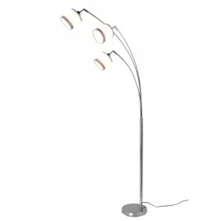 Lampes En Tissu-Luminaires Reality Lampadaire Reality DAVOS Chrome, 3 lumières