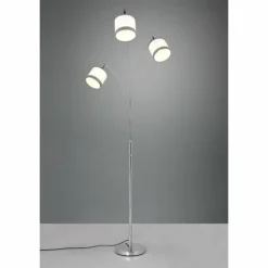 Lampes En Tissu-Luminaires Reality Lampadaire Reality DAVOS Chrome, 3 lumières