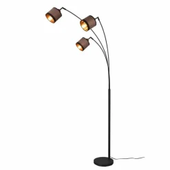 Lampes En Tissu-Luminaires Reality Lampadaire Reality DAVOS Taupe, 3 lumières