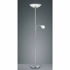 Luminaires Reality Lampadaire Reality GERRY Nickel mat, 3 lumières* Lampadaires Et Lampes Sur Pied