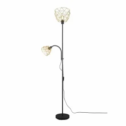 Lampes Dorées-Luminaires Reality Lampadaire Reality HAVAL Noir doré, 2 lumières
