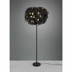 Lampes Dorées-Luminaires Reality Lampadaire Reality Leavy Noir, 3 lumières