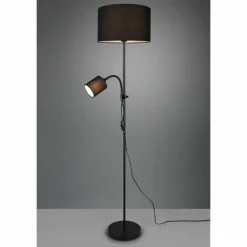 Lampes En Tissu-Luminaires Reality Lampadaire Reality Owen Noir, 2 lumières