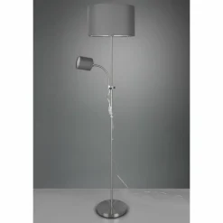 Lampes En Tissu-Luminaires Reality Lampadaire Reality Owen Nickel mat, 2 lumières