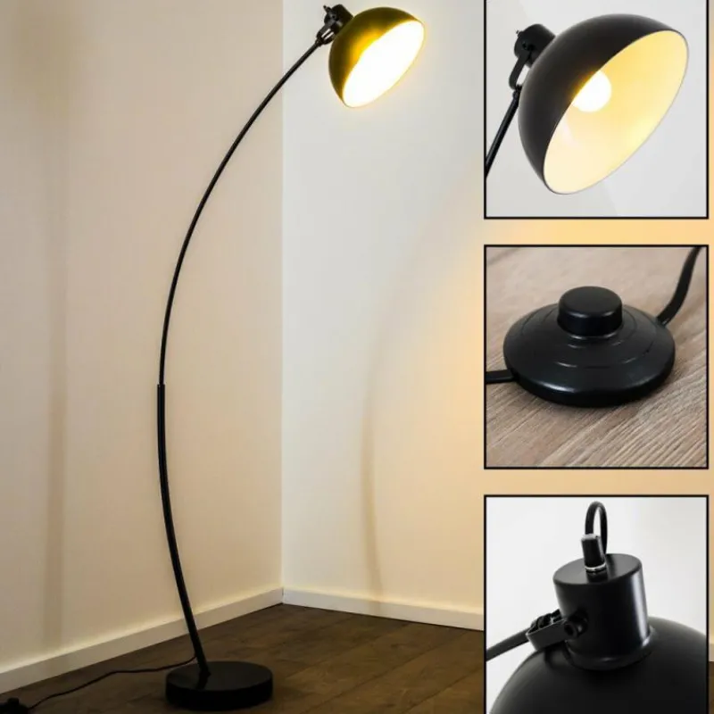 Luminaires Scandinaves-Luminaires Reality Lampadaire Reality Recife Noir, 1 lumière