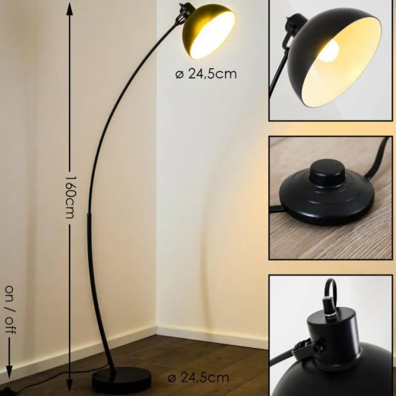 Luminaires Scandinaves-Luminaires Reality Lampadaire Reality Recife Noir, 1 lumière