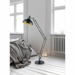 Luminaires Reality Lampadaire Reality Salvador Noir, 1 lumière* Lampadaires Et Lampes Sur Pied