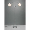 Lampes En Tissu-Luminaires Reality Lampadaire Reality Tommy Nickel mat, 2 lumières