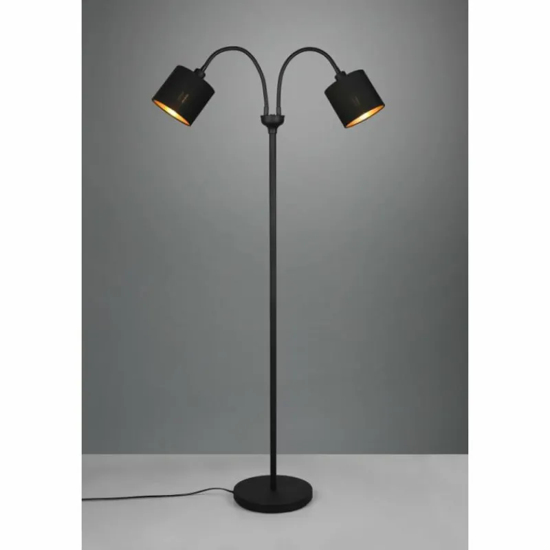 Lampes En Tissu-Luminaires Reality Lampadaire Reality Tommy Noir, 2 lumières