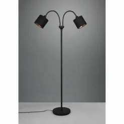 Lampes En Tissu-Luminaires Reality Lampadaire Reality Tommy Noir, 2 lumières