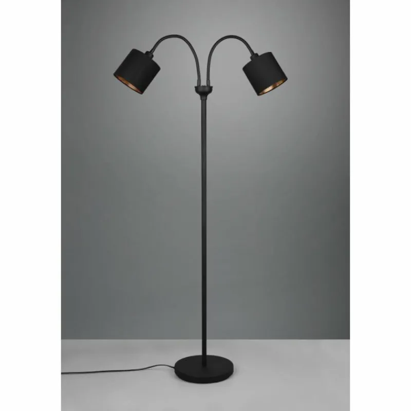Lampes En Tissu-Luminaires Reality Lampadaire Reality Tommy Noir, 2 lumières