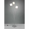 Lampes En Tissu-Luminaires Reality Lampadaire Reality Tommy Nickel mat, 3 lumières