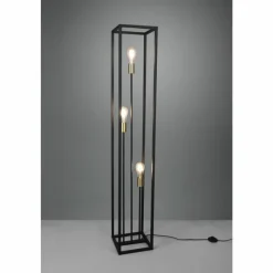 Luminaires Reality Lampadaire Reality Vito Noir, 3 lumières* Lampadaires Et Lampes Sur Pied