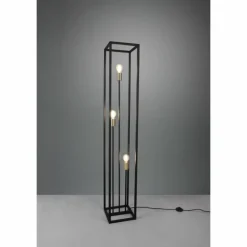 Luminaires Reality Lampadaire Reality Vito Noir, 3 lumières* Lampadaires Et Lampes Sur Pied