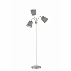 Luminaires Reality Lampadaire Reality WINDU Nickel mat, 3 lumières* Lampadaires Et Lampes Sur Pied