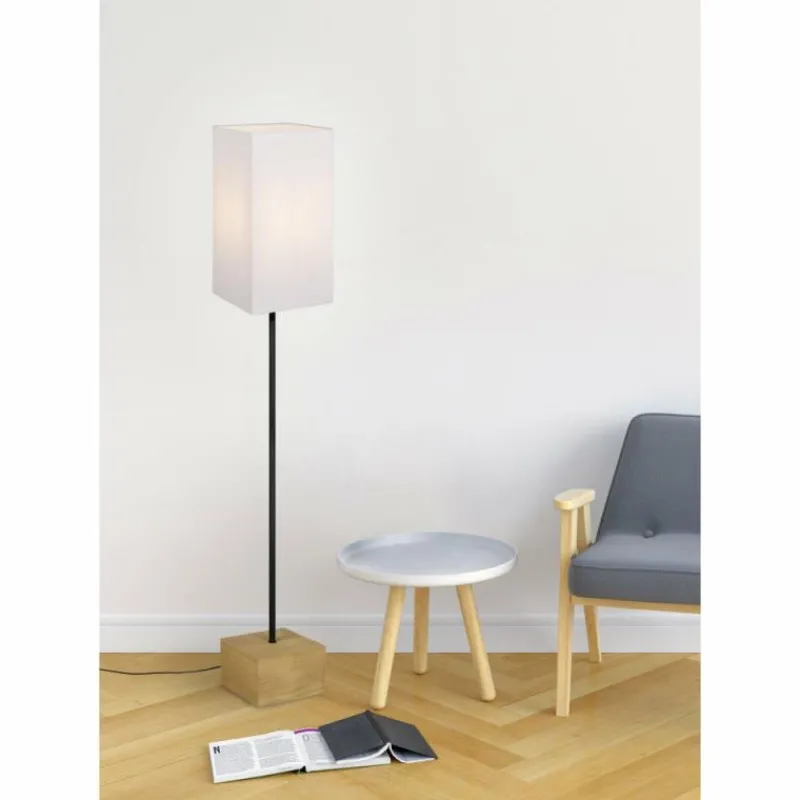 Lampes En Tissu-Luminaires Reality Lampadaire Reality Woody Écru, 1 lumière