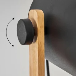 Lampes Vintages & Rétros-hofstein Lampadaire Rebbenas Brun, Noir, 1 lumière