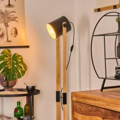 Lampes Vintages & Rétros-hofstein Lampadaire Rebbenas Brun, Noir, 1 lumière