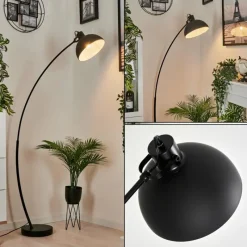 Lampes Industrielles-hofstein Lampadaire Recife Noir, 1 lumière