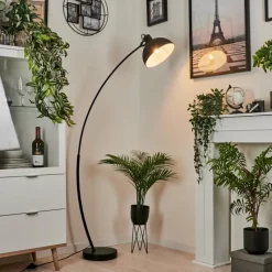 Lampes Industrielles-hofstein Lampadaire Recife Noir, 1 lumière