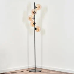 hofstein Lampadaire Remaisnil Ambre, 5 lumières