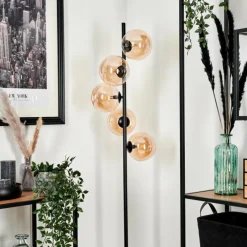 hofstein Lampadaire Remaisnil Ambre, 5 lumières