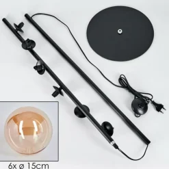 hofstein Lampadaire Remaisnil Ambre, 6 lumières