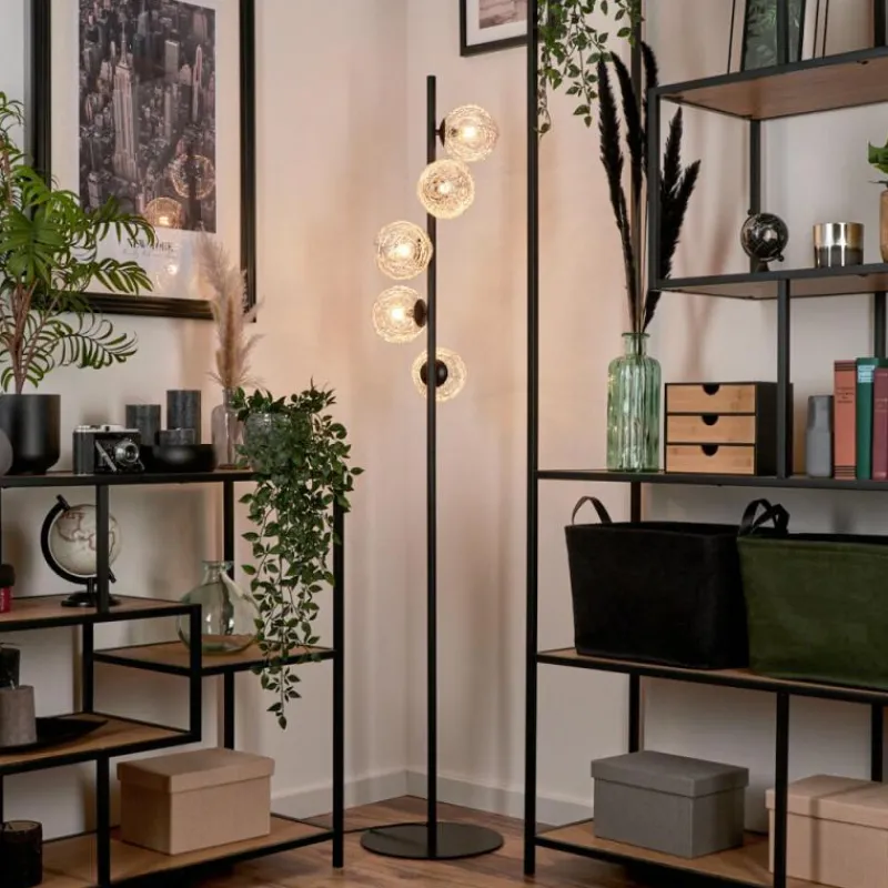 Lampes À Boules-hofstein Lampadaire Remaisnil Argenté, 5 lumières