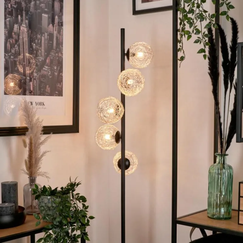 Lampes À Boules-hofstein Lampadaire Remaisnil Argenté, 5 lumières