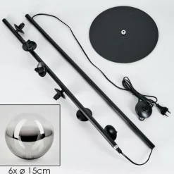 hofstein Lampadaire Remaisnil Clair, Fumé, 5 lumières