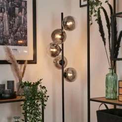 hofstein Lampadaire Remaisnil Clair, Fumé, 5 lumières