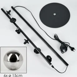 hofstein Lampadaire Remaisnil Fumé, 6 lumières