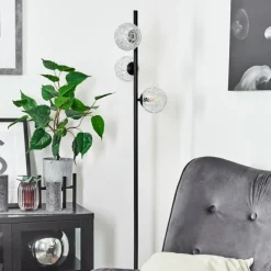 hofstein Lampadaire Remaisnil Noir, 3 lumières* Lampadaires Et Lampes Sur Pied