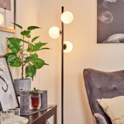 hofstein Lampadaire Remaisnil Noir, 3 lumières