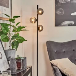 hofstein Lampadaire Remaisnil Noir, 3 lumières