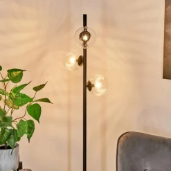 hofstein Lampadaire Remaisnil Noir, 3 lumières